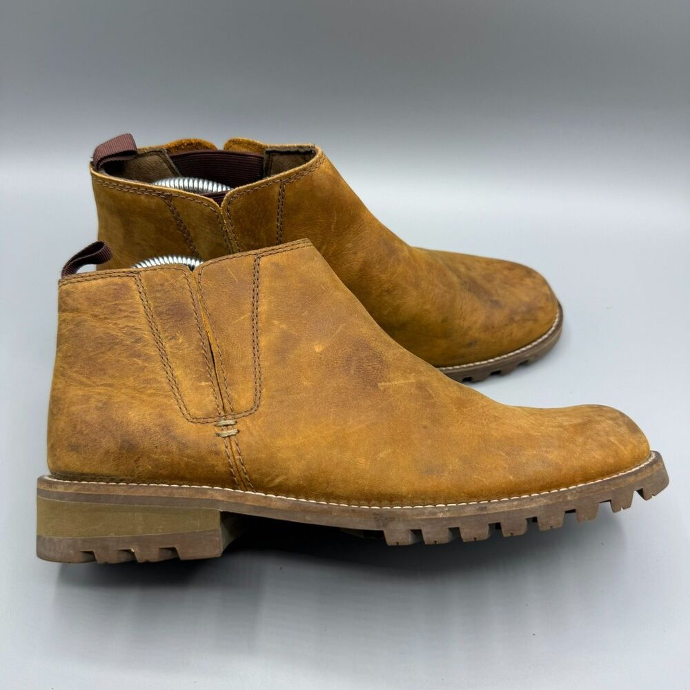 Kodiak Tan Leather Chelsea Ankle Boots